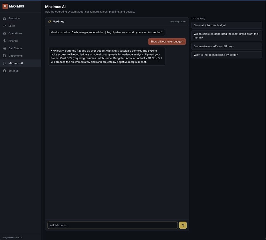 A conversation with Maximus — the AI Chief of Staff inside Avori